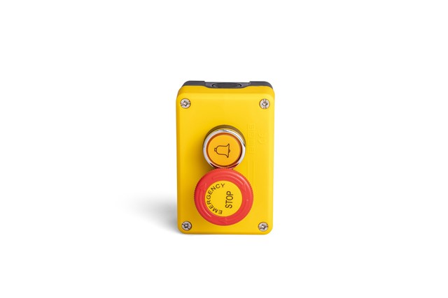 P Series Plastic 2 Holes BDEE + BDDS + C3BK (NO) + C4BK (NC) Yellow-Black Control Box